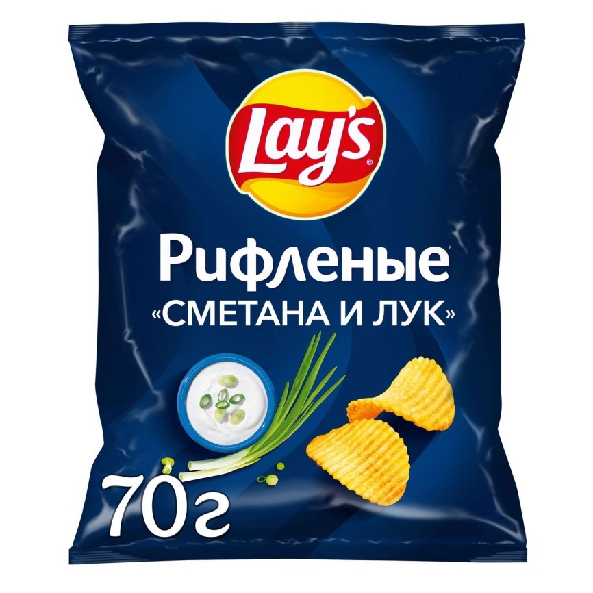 Чипсы Сметана Лук 70г фото 2