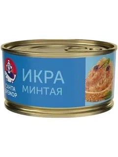 Икра минтая деликатесная люкс ж/б 130г фото 1