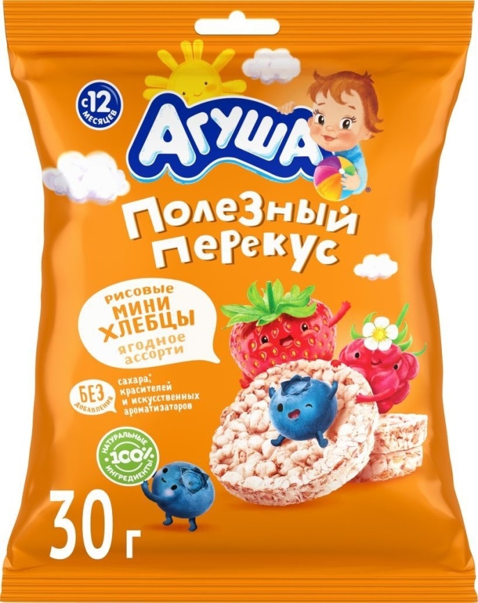 Хлебцы рисовые Ягодное ассорти 30г фото 1