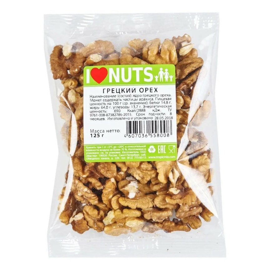 Грецкий орех Inuts 125г фото 1