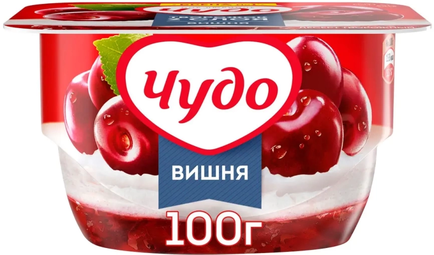 Десерт творож Чудо вишня 4.2% 100г фото 1
