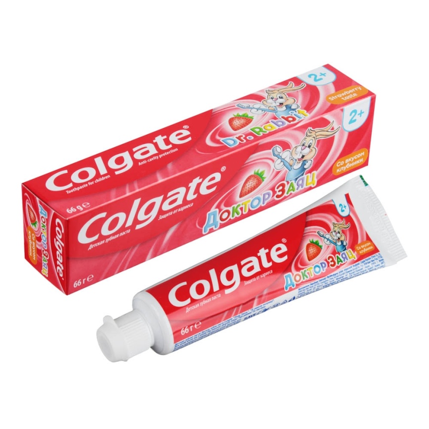 Colgate Доктор Заяц 50мл Вкус клубники фото 1