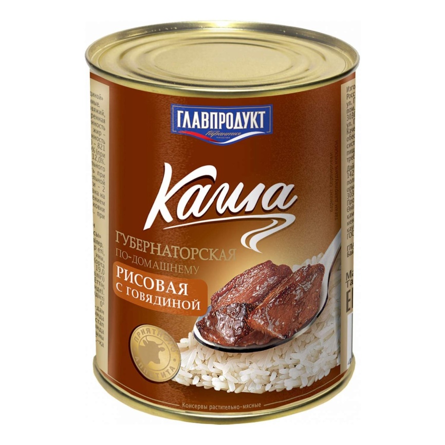 Каша Губернаторская по-дом.рис.со свин ж/б 340г  Главпродукт фото 1
