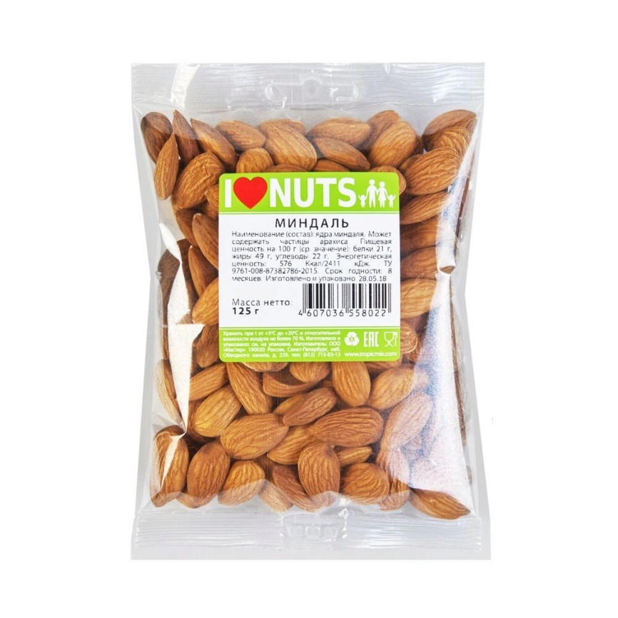 Миндаль Inuts 125г фото 1