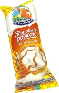 Рожок Пломбир с сгущен варен мол  120г фото 2