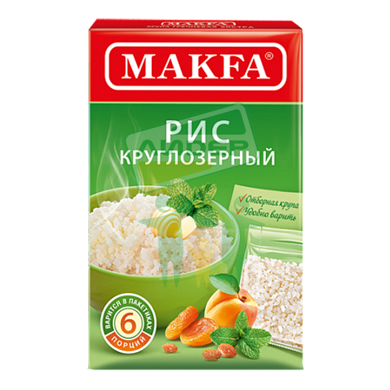 Рис круглозернистый в/п (100г*4шт) 400г фото 1