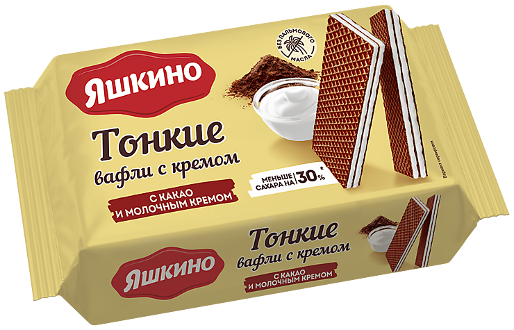Вафли тонкие с какао и молоч.кремом 144г фото 3