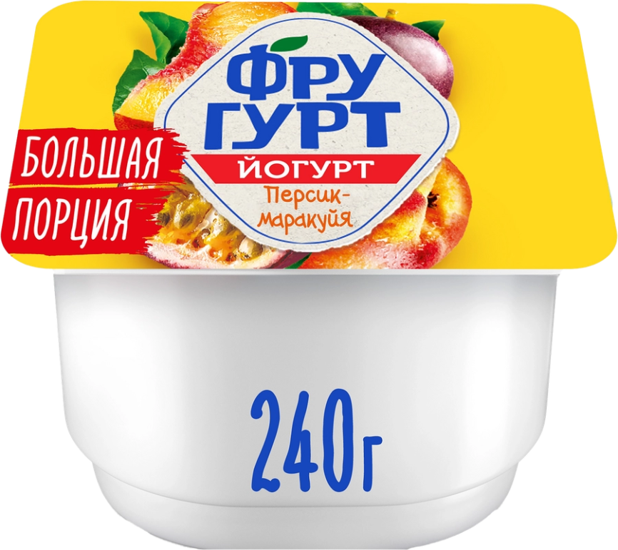 Йогурт Персик-маракуйя 2% 240г ван фото 2