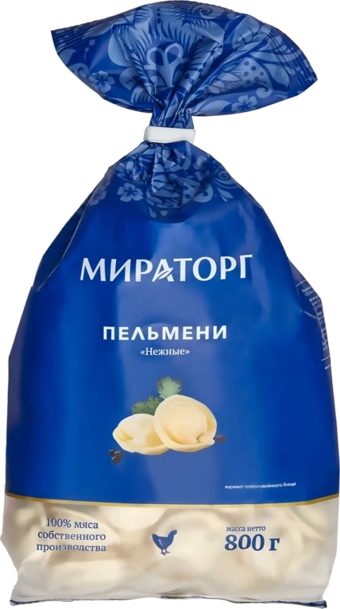 Пельмени Нежные с/м пакет 800г фото 1