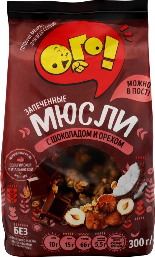 Мюсли запеч Шоколад/орехи 300г фото 2