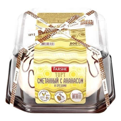 Торт Сметанный ананас/орехи 800г фото 1