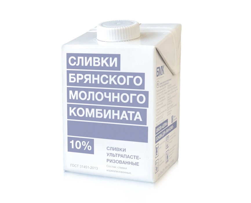 Сливки ультрапастер 10% 500г т/п фото 1