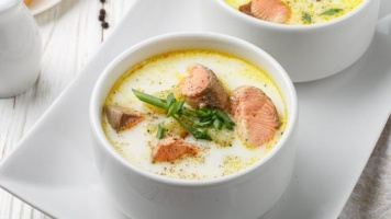 Сырный суп с красной рыбой 🍵